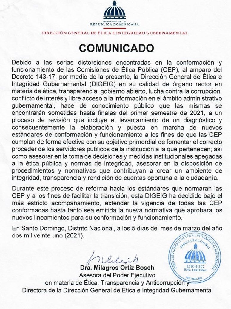 Comunicado CEP